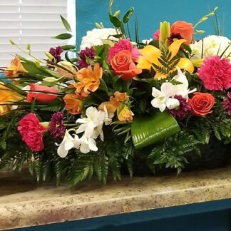 Tropical Sunset Table Arrangement