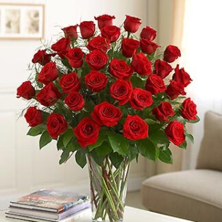 3 Dozen Premium Long Stem Red Roses